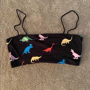 black dino crop top! slightly used :)